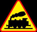 Znak A-10 - przejazd kolejowy bez zapór
